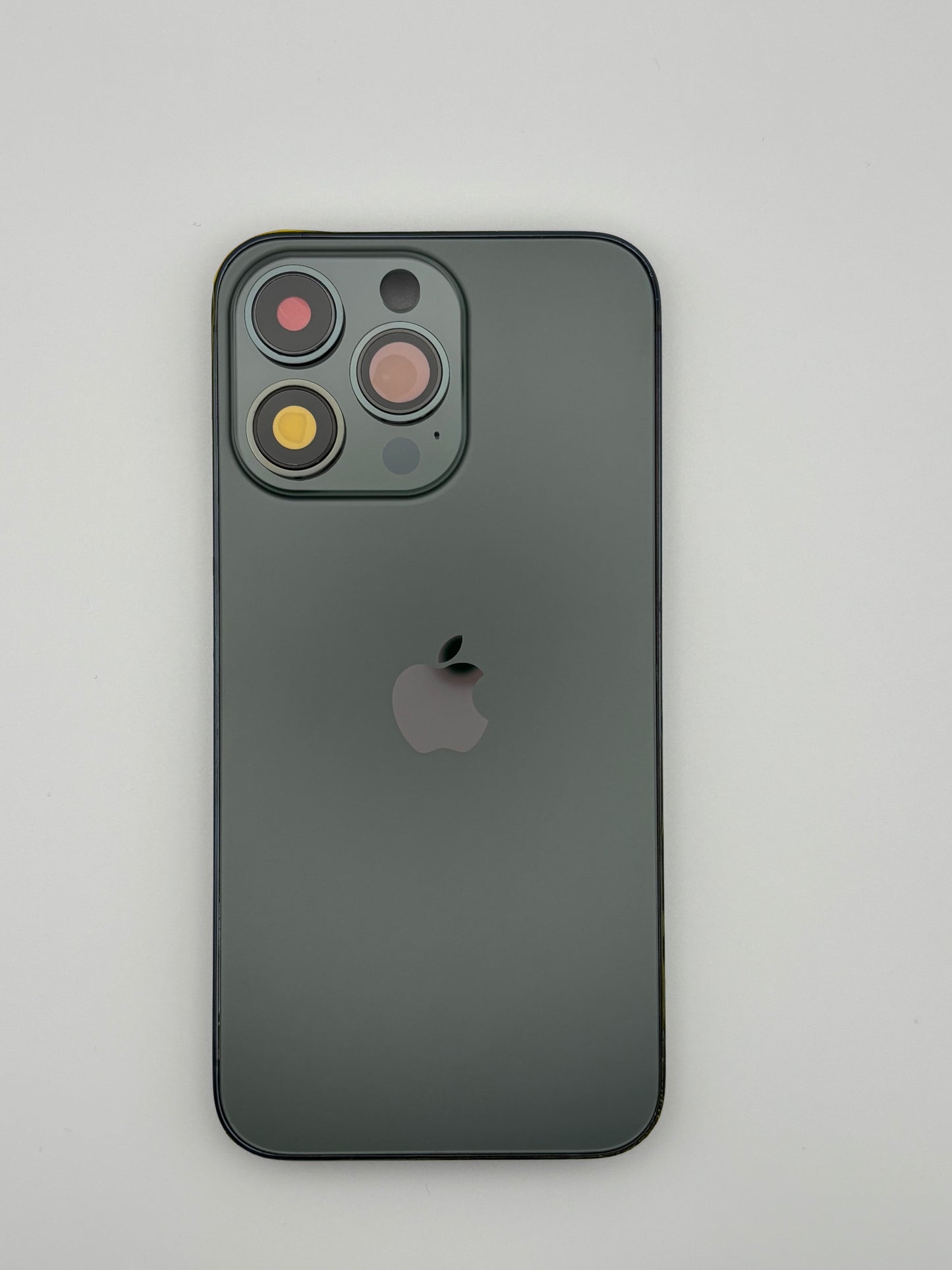 iPhone 13 Pro rear housing in gold – OEM style frame with SIM tray and buttons (Rear)