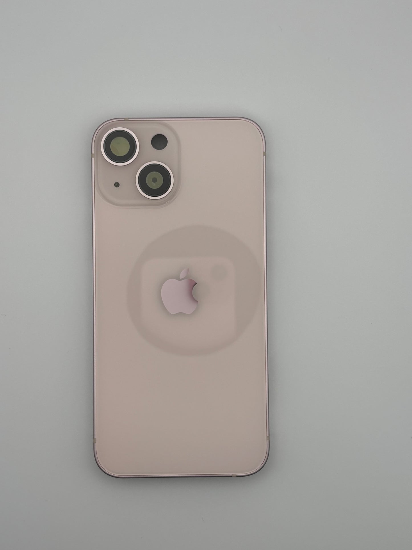 iPhone 13 rear housing in pink – OEM style frame with SIM tray and buttons (Rear)