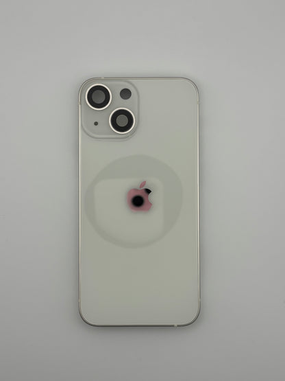 iPhone 13 rear housing in white – OEM style frame with SIM tray and buttons (Rear)