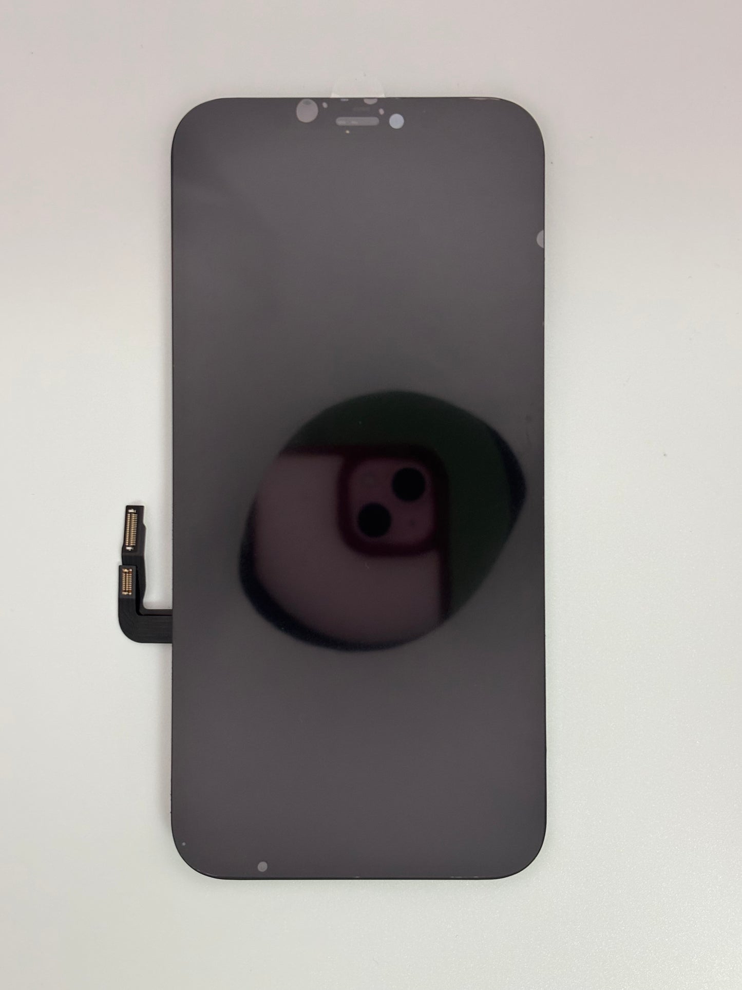 Phone screen and digitizer assembly on a white background