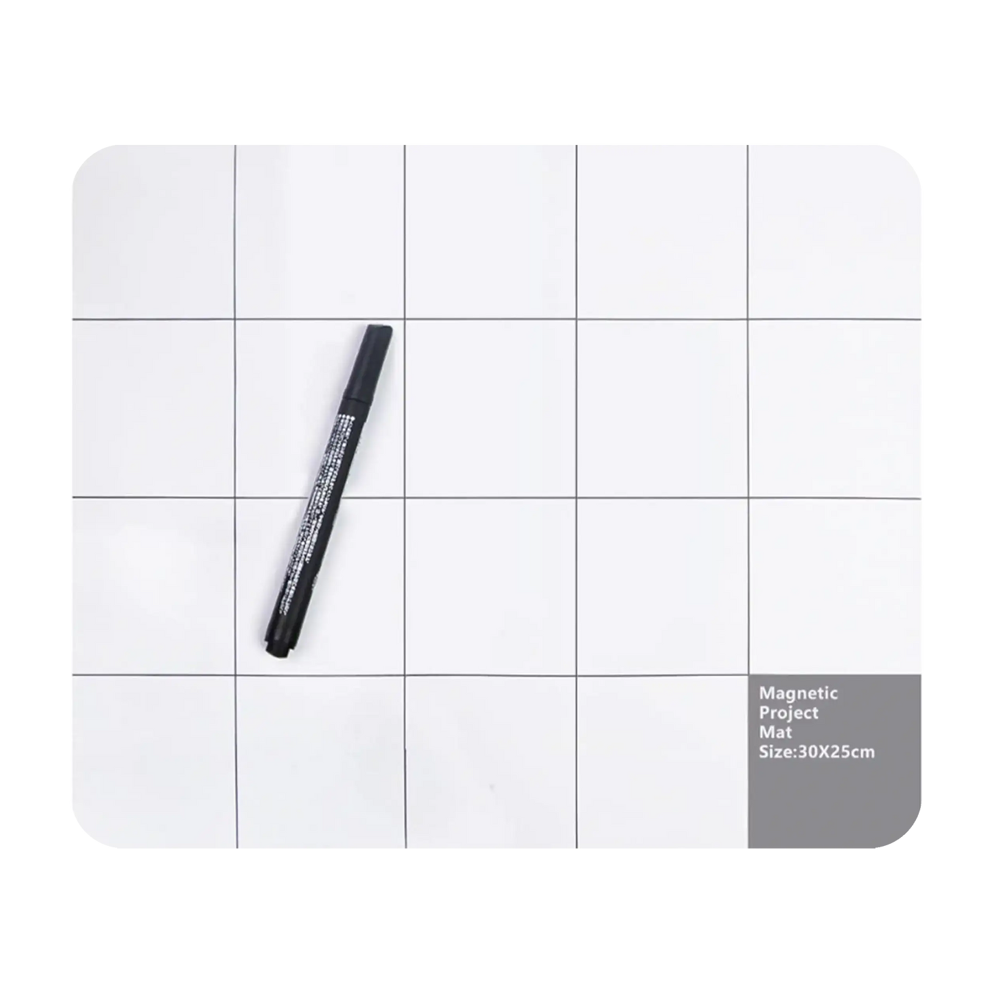 Magnetic Screw Organizer Mat with Grid Lines (30x25cm)
